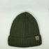 Kids Beanie with Maple Leaf Patch - Green