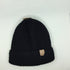 Kids Beanie with Maple Leaf Patch - Black