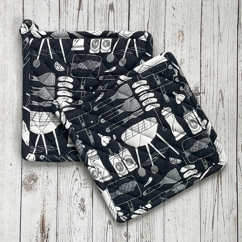 Printed Pot Holder - BBQ Grill