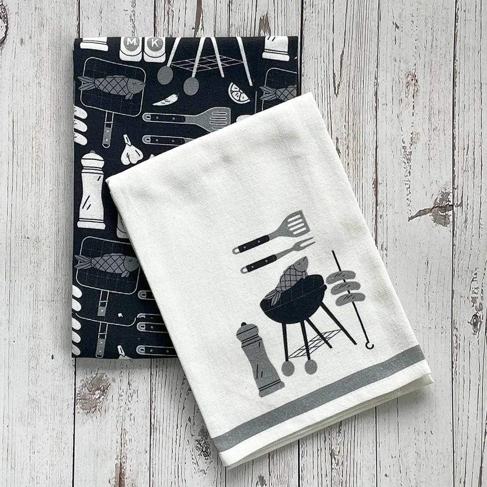 Printed Kitchen Towels - BBQ Grill