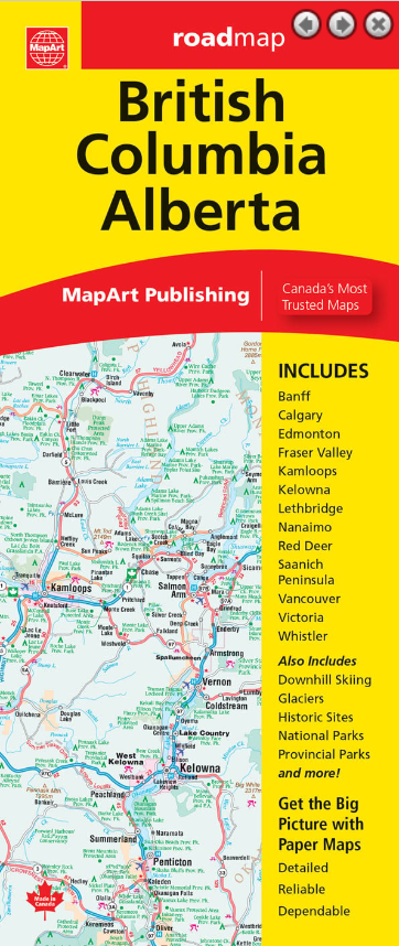 British Columbia Alberta Road Map