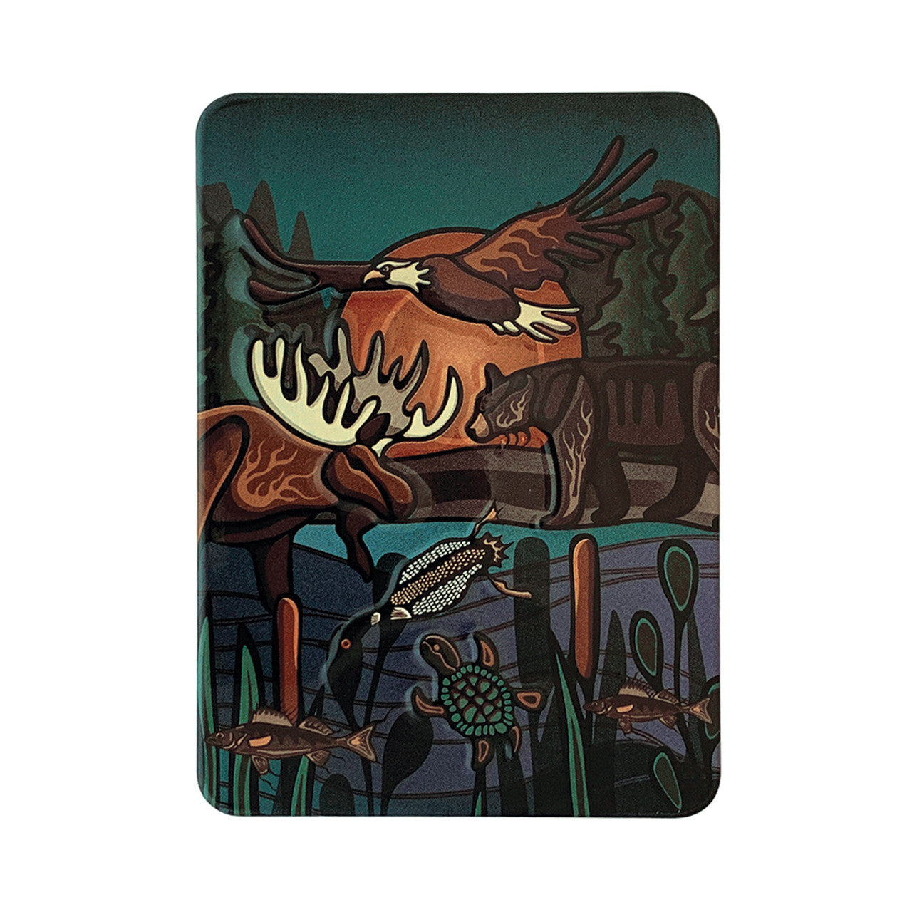 Native Northwest Embossed Metal Magnet