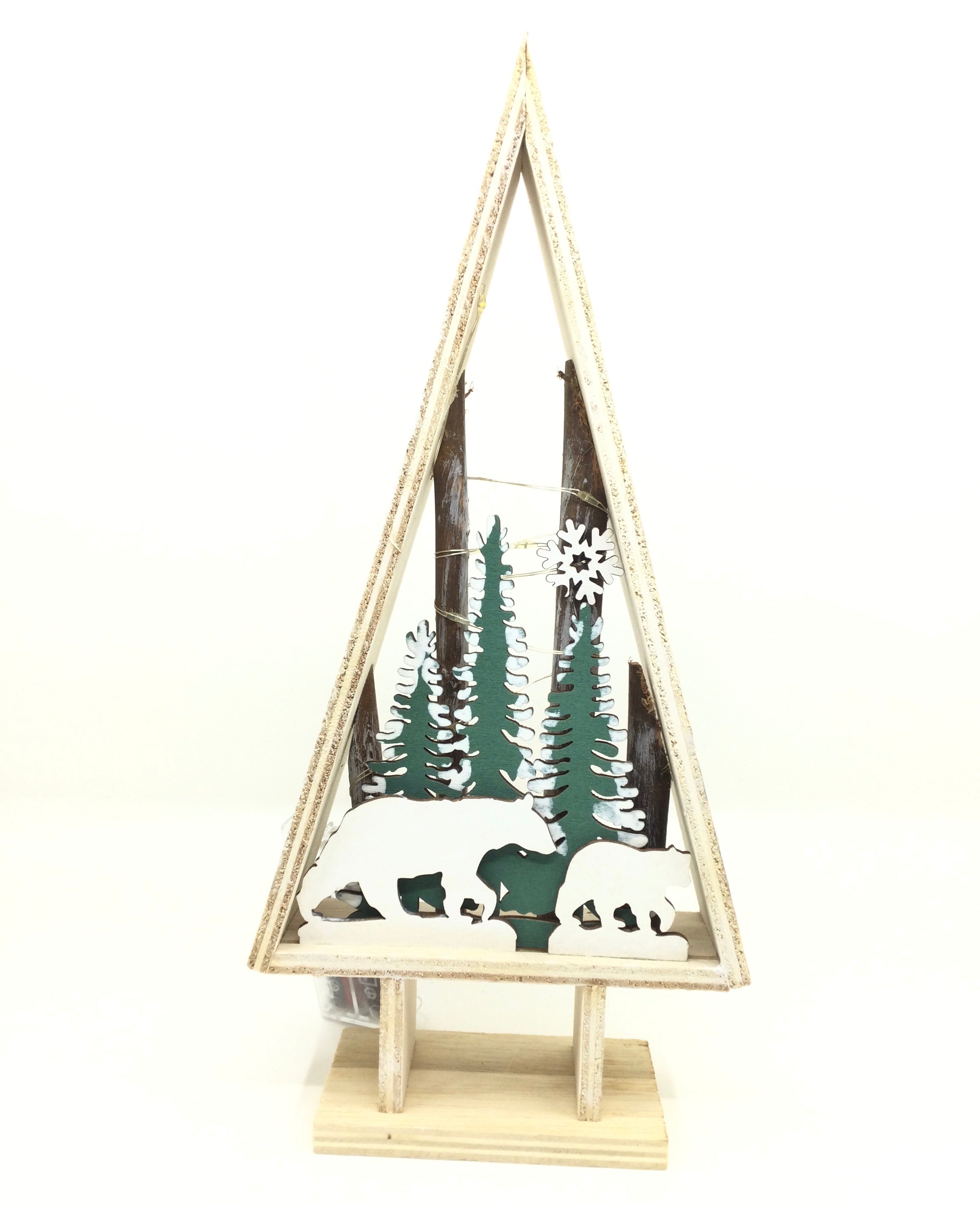 Fir Tree with Bear - Light Up