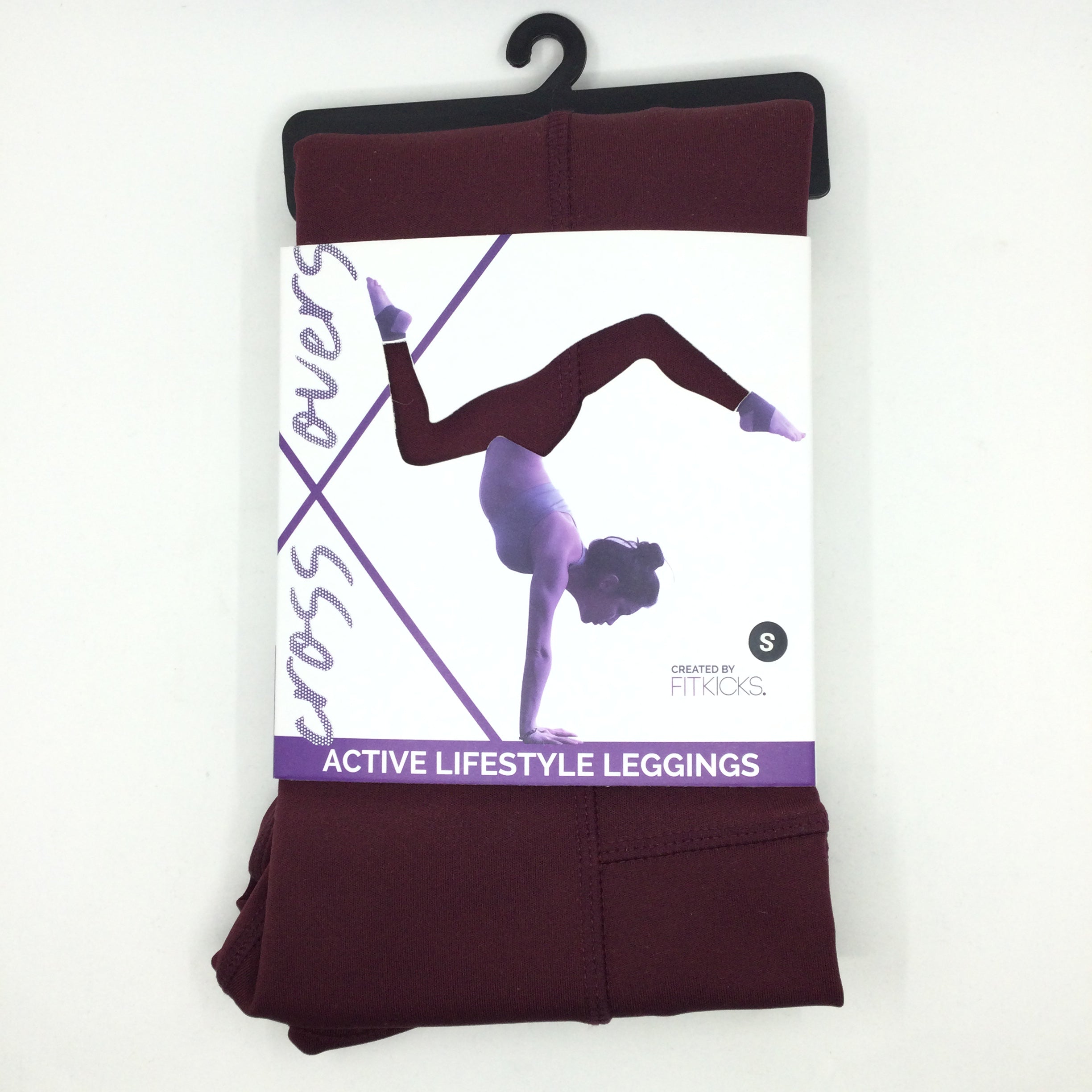 Fitkicks Athletic Leggings - Maroon