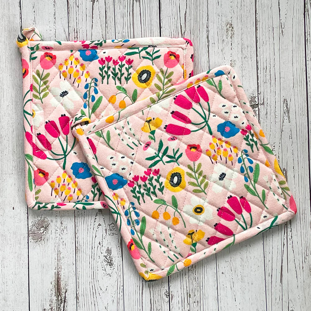 Printed Pot Holder - Flower Market