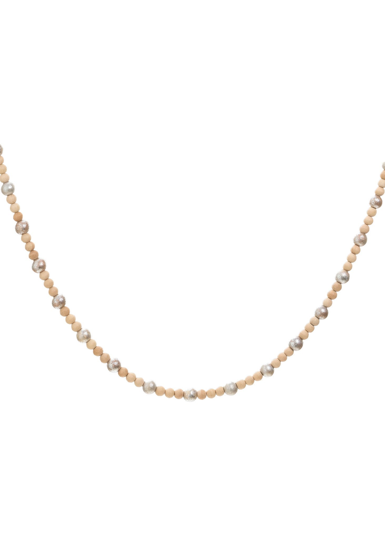 Garland - Wood Bead in Natural/Gold