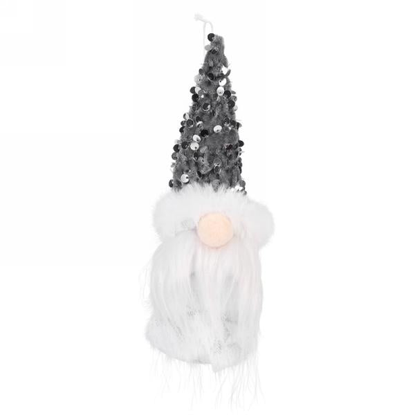 Plush Gnome Ornament - Grey