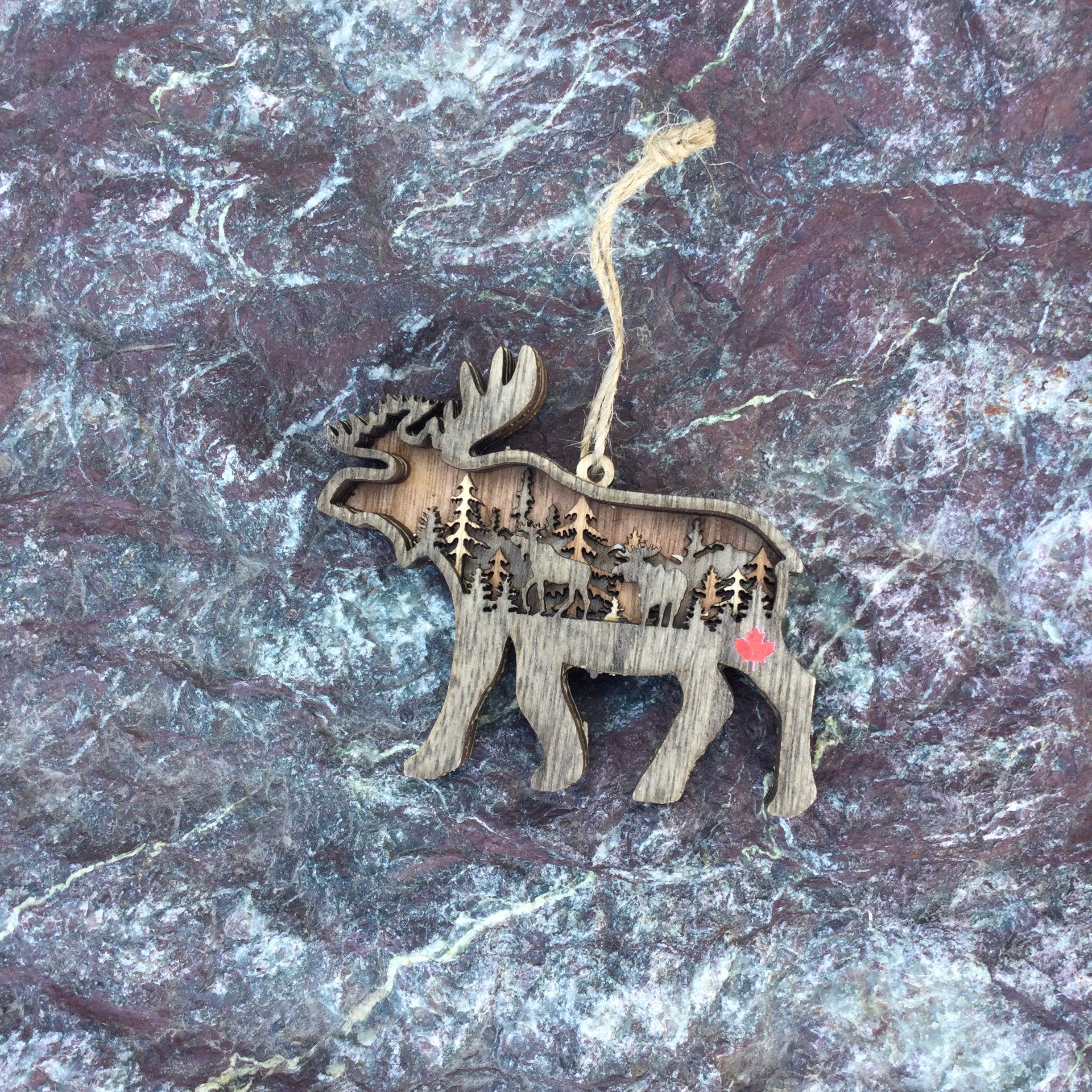 Layered Scene Wood Ornament