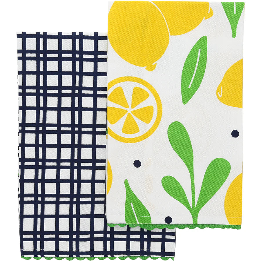 Fruit-Themed Tea Towel Gift Set - Lemons