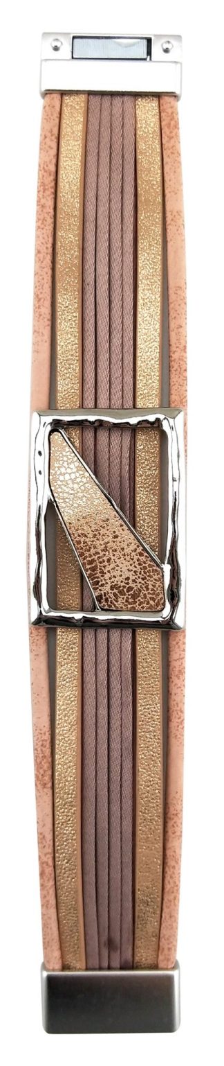 Multistrand Leather-Look Bracelet