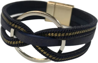 Multistrand Leather-Look Bracelet
