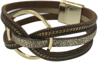 Multistrand Leather-Look Bracelet