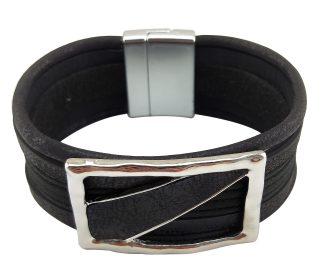 Multistrand Leather-Look Bracelet