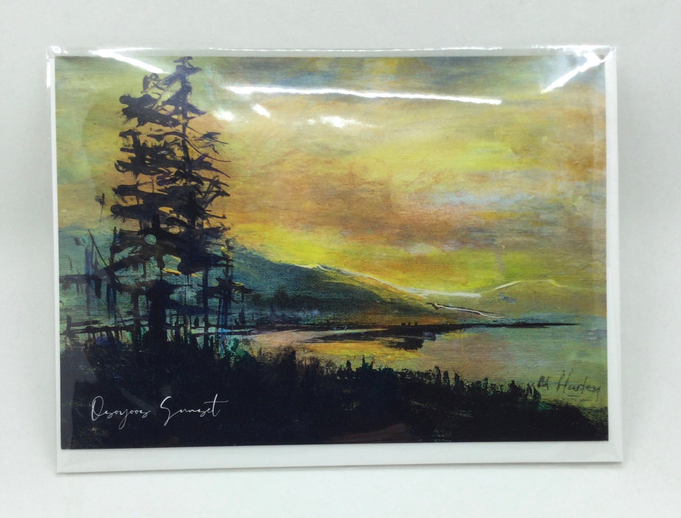 Osoyoos Art Card by Marcia Hurley - Osoyoos Sunset