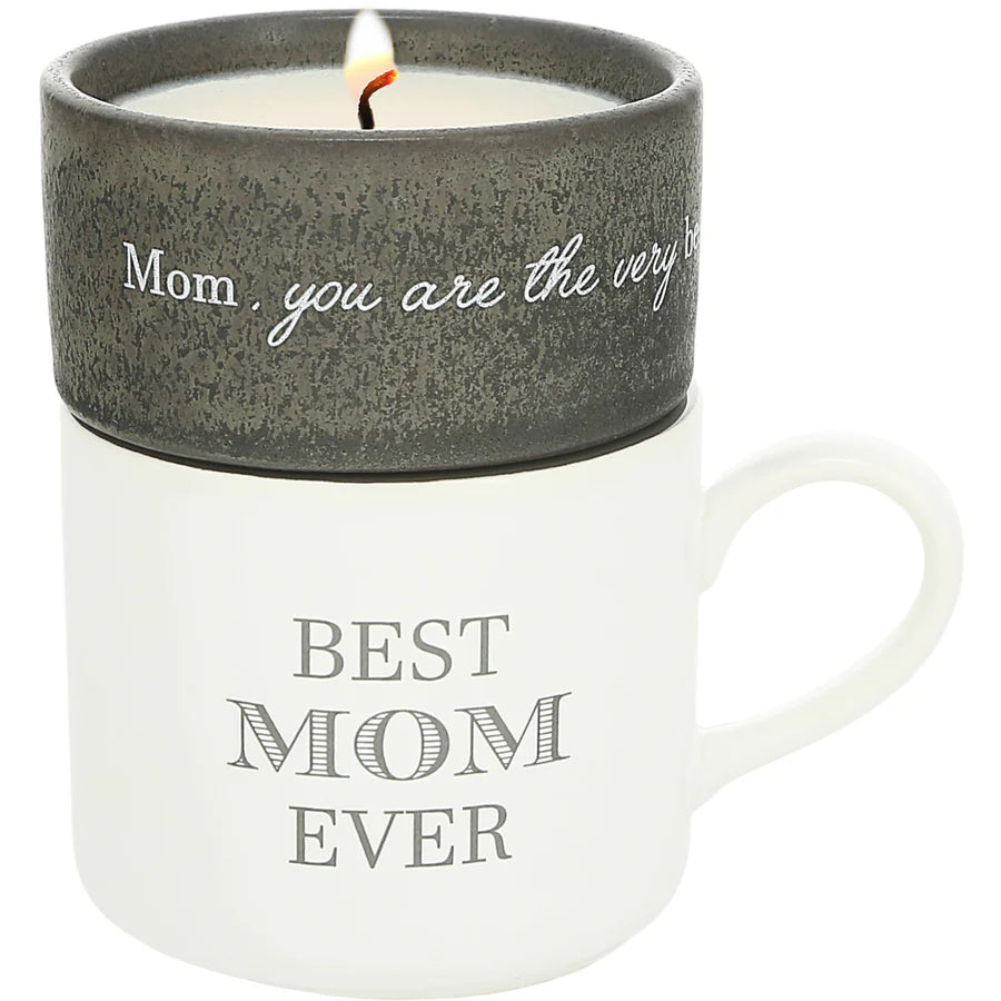 Stacking Mug with Candle - Best Mom Ever