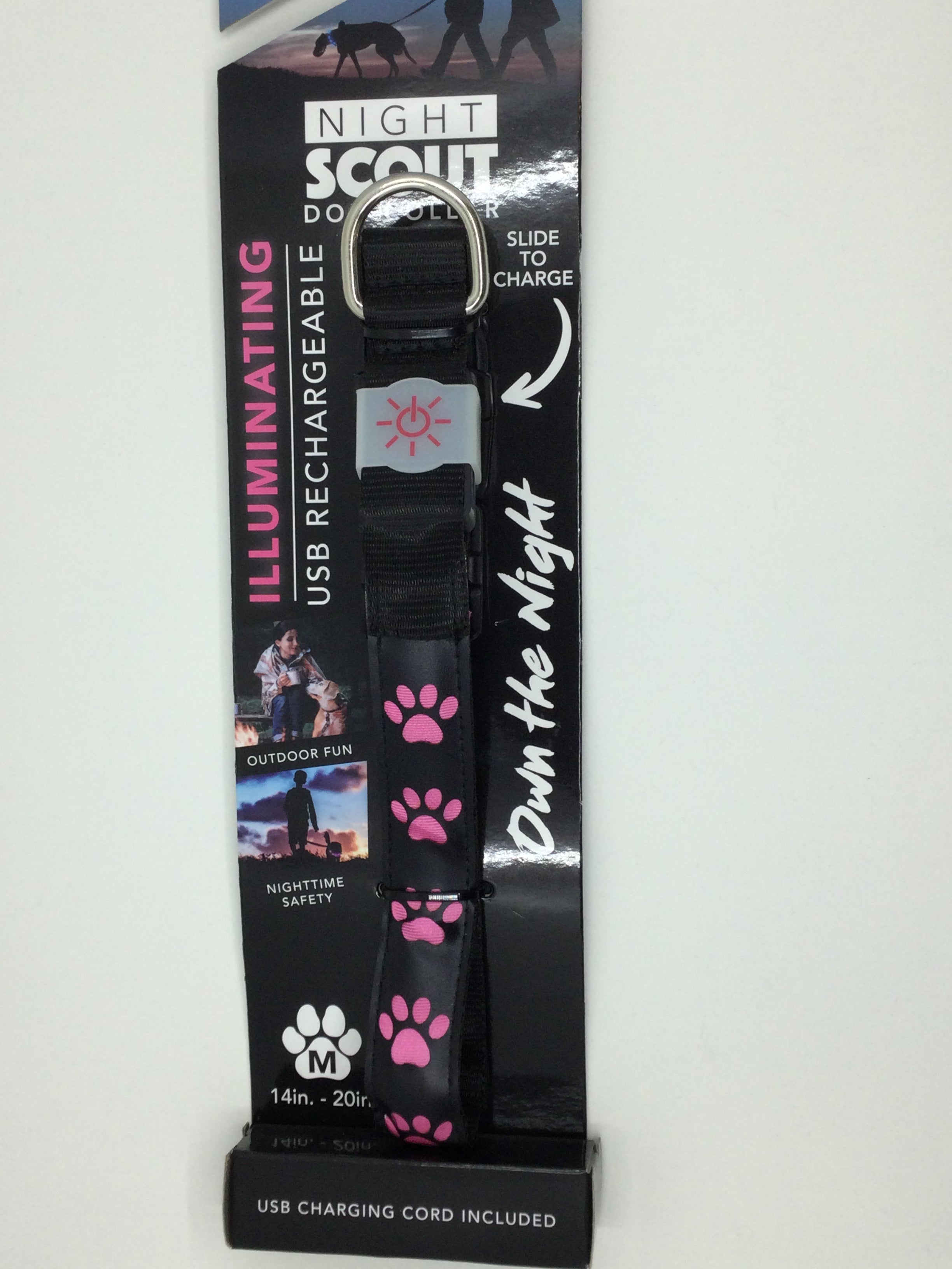 Night Scout Dog Collar - Pink