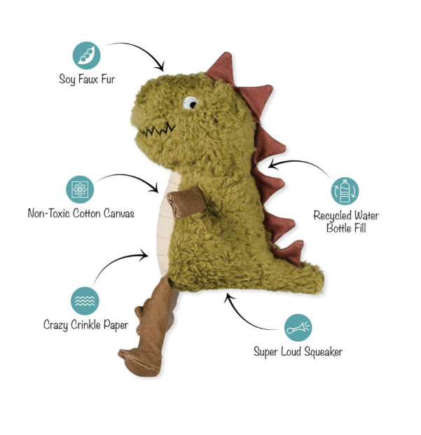 Earth Friendly Whoooo's There Dog Toy - Small Arms Big Heart
