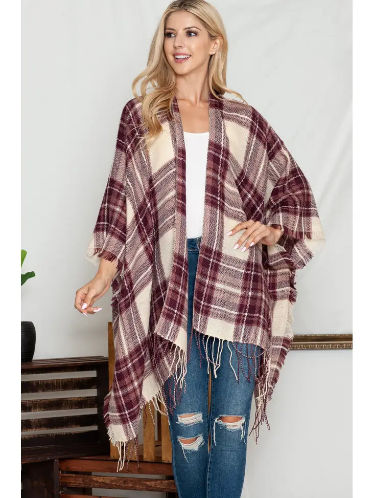 Shawl - Poison Berry Plaid