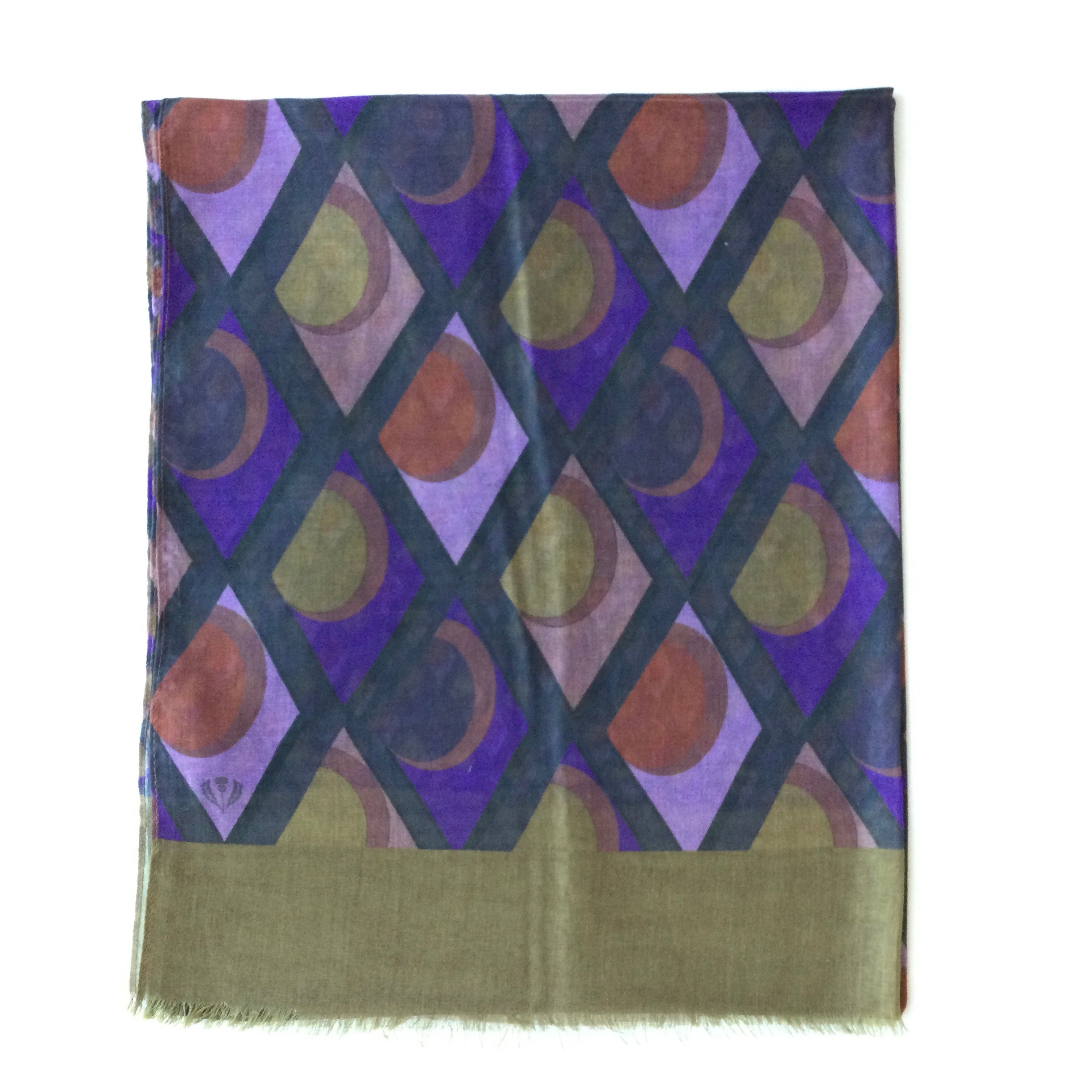 Lightweight Patterned Scarf - Purple