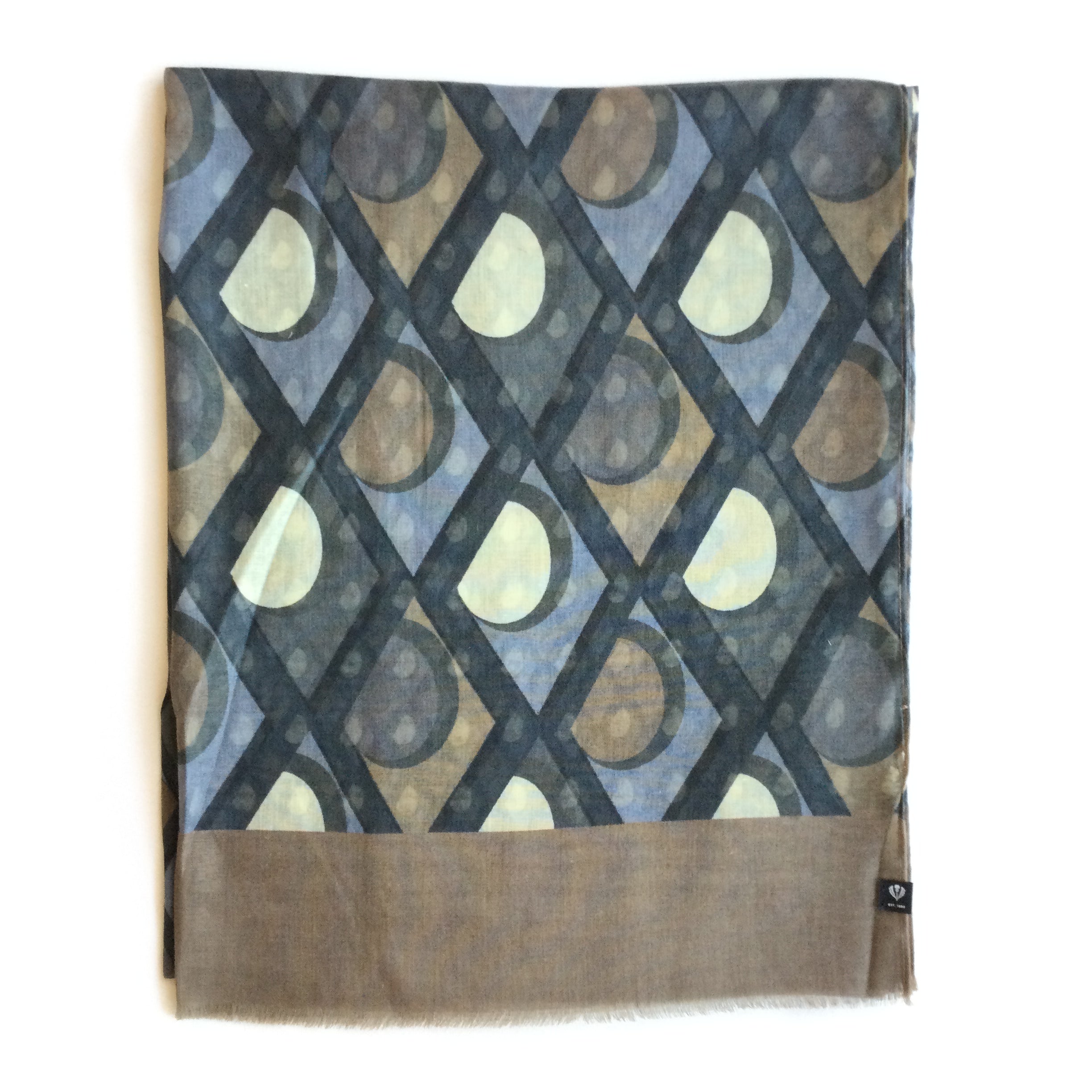 Lightweight Patterned Scarf - Beige
