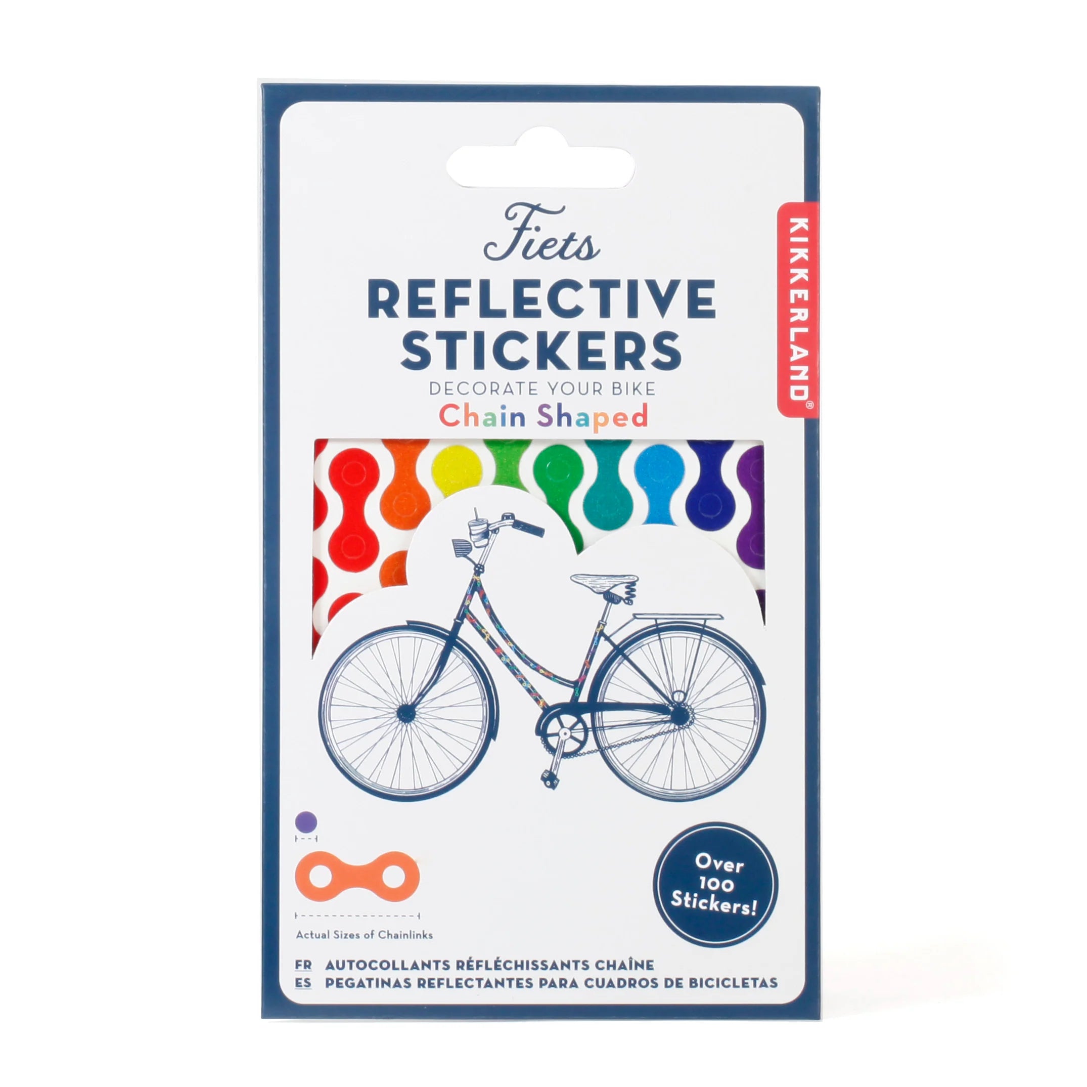 Rainbow Chain Reflective Bike Stickers