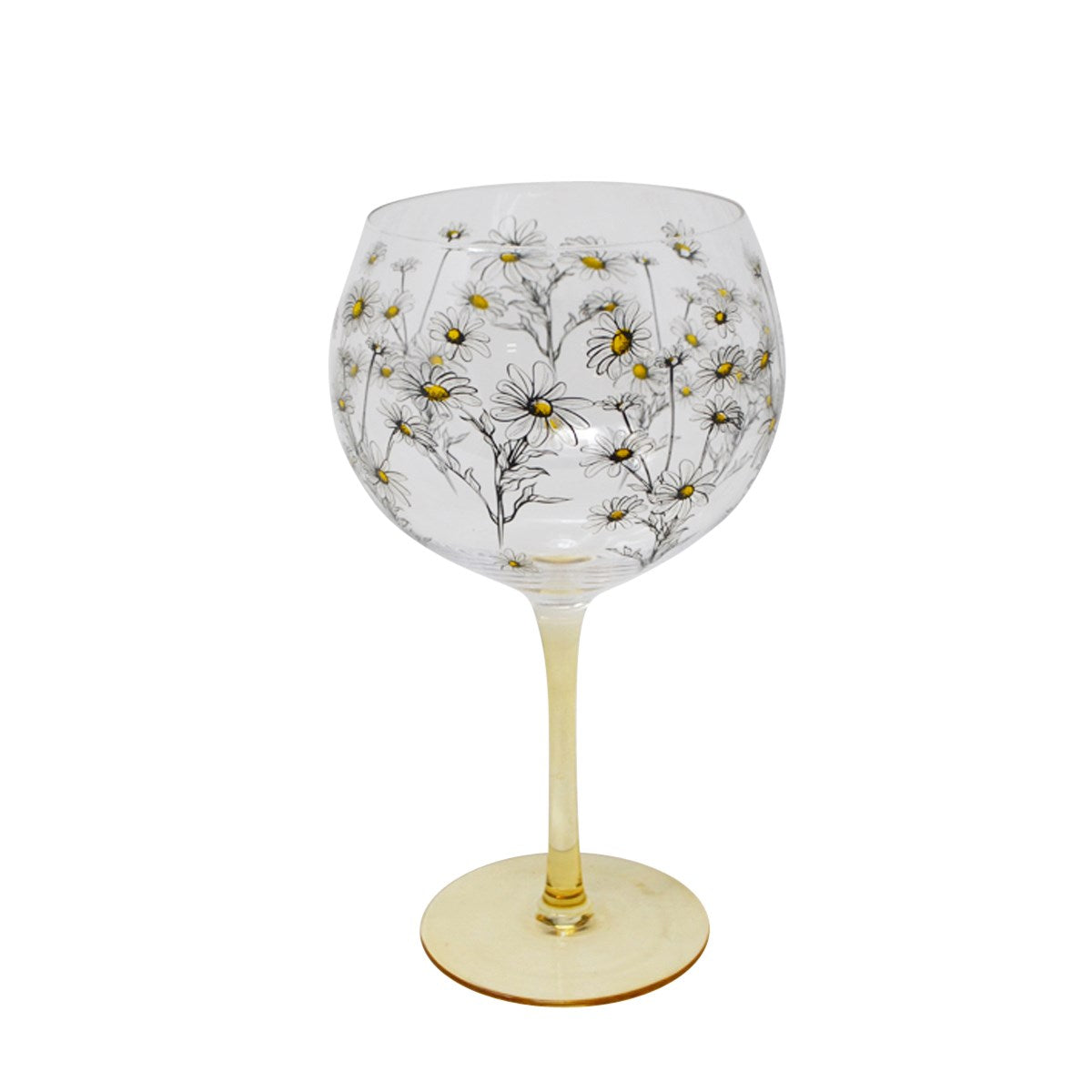 Stemmed Glass - Daisies