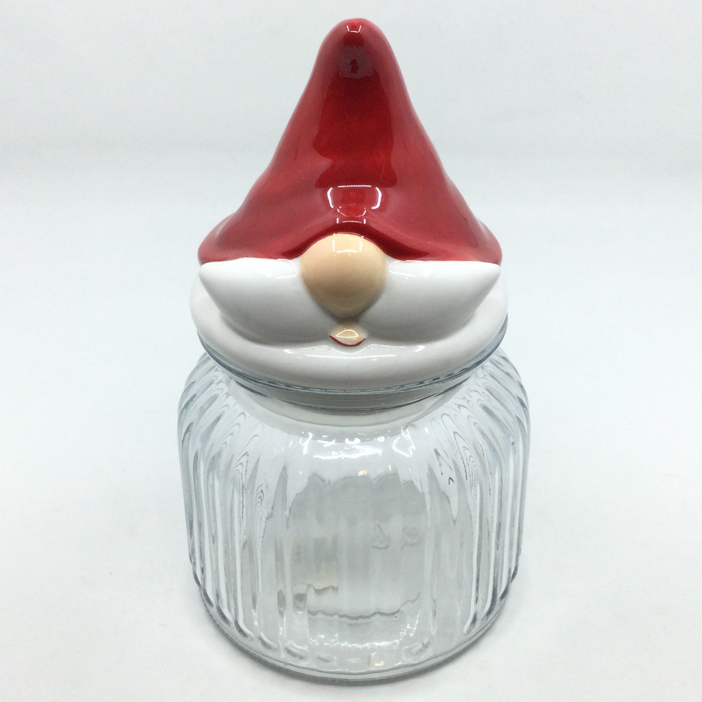 Glass Santa Claus Canister