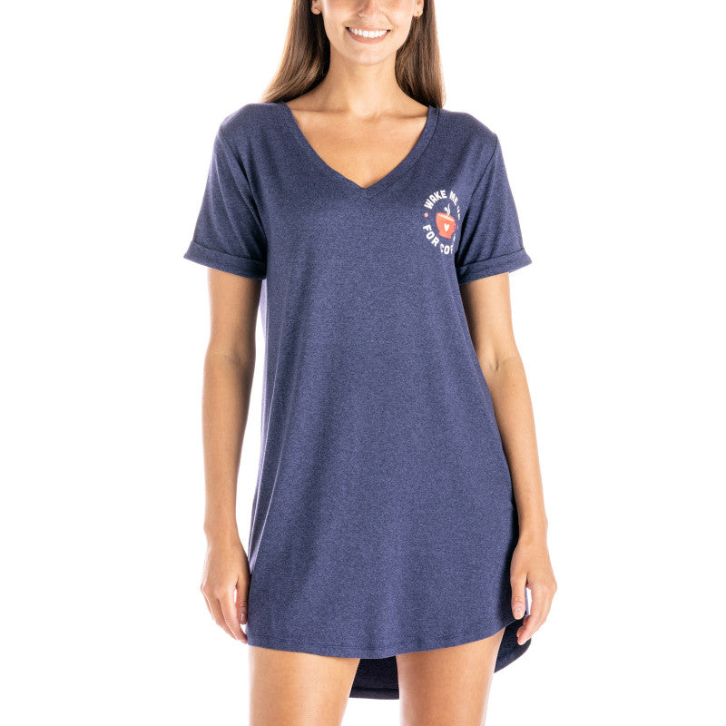 Let Me Sleep Shirt - Navy "Wake Me Up For Coffee"