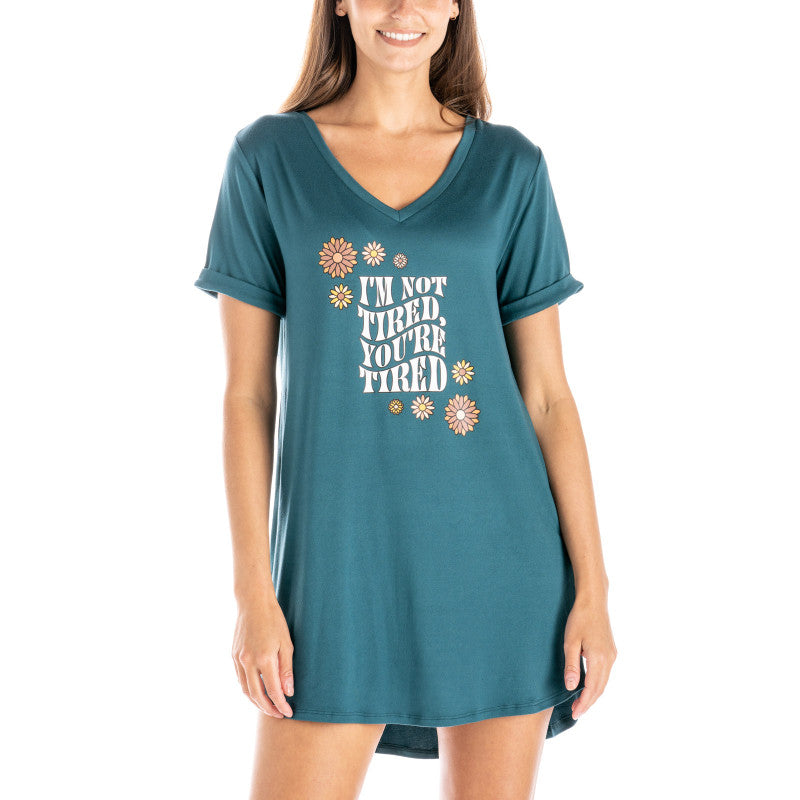 Let Me Sleep Shirt - Teal "I'm Not Tired, You're Tired"