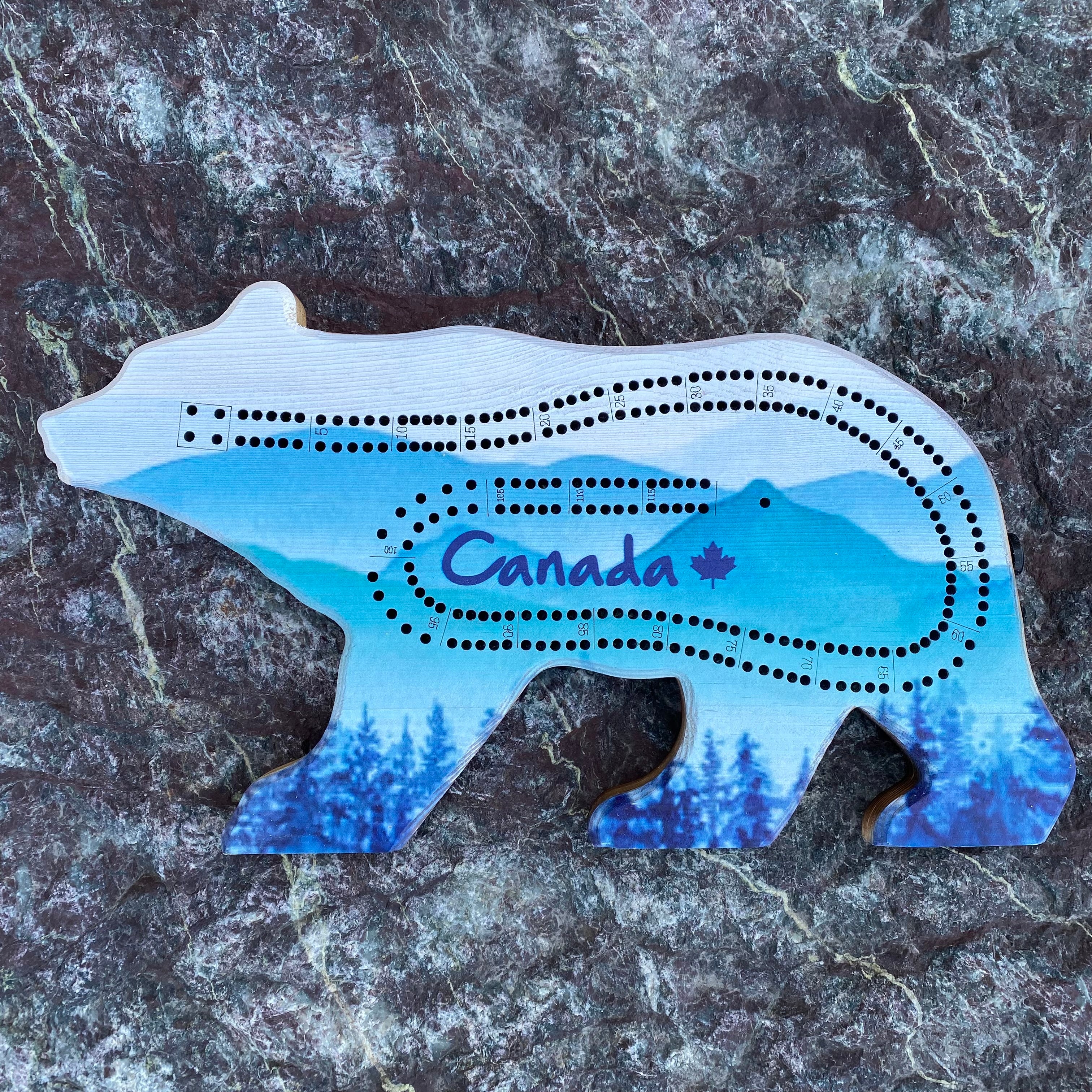 Natural Wood Cribbage Board