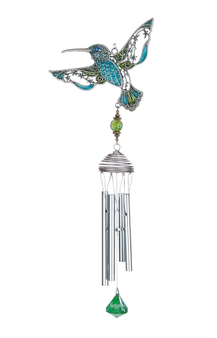 Pewter Chimes - Bird Blue
