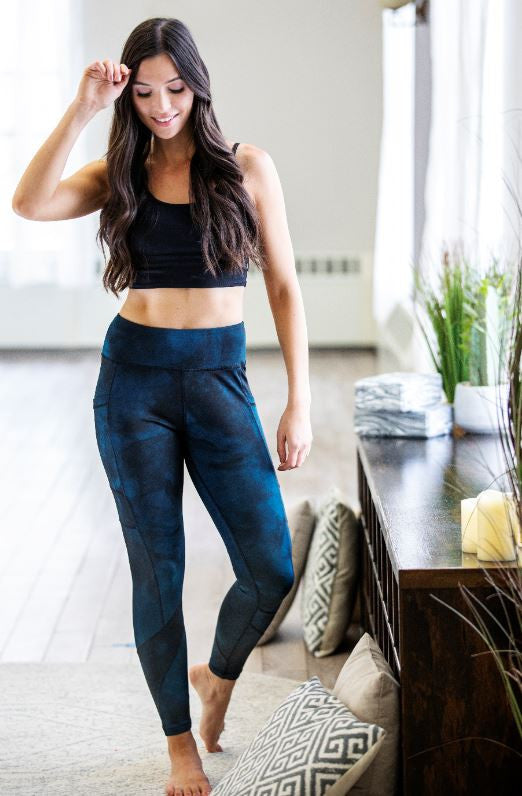 Fitkicks Crossovers Active Lifestyle Leggings - Abyss Blue