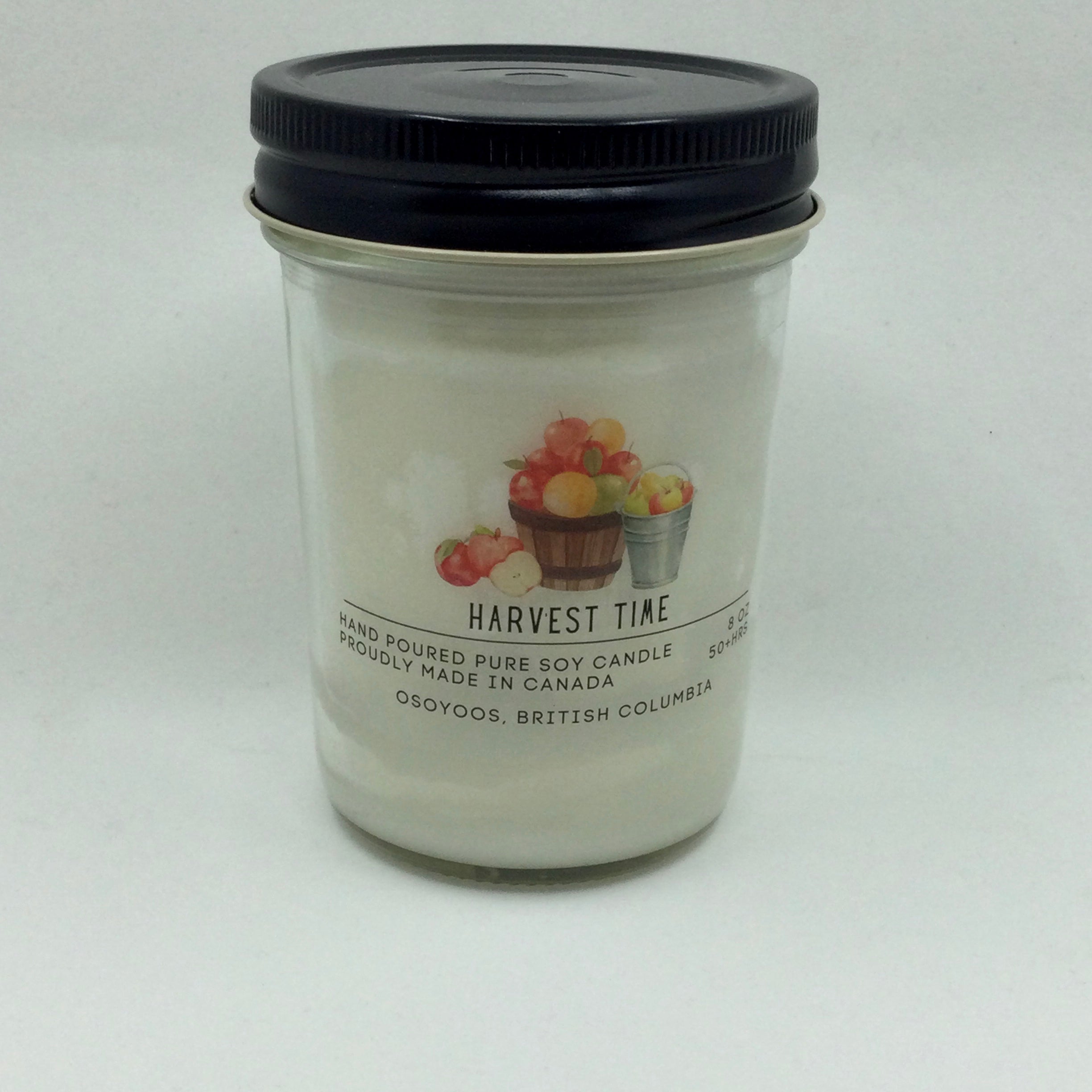 8 oz Mason Jar Candle - Osoyoos - Harvest Time