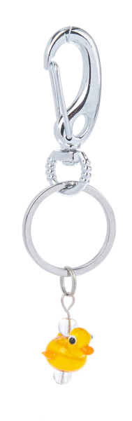 Keyrings with Mini Glass Decorations