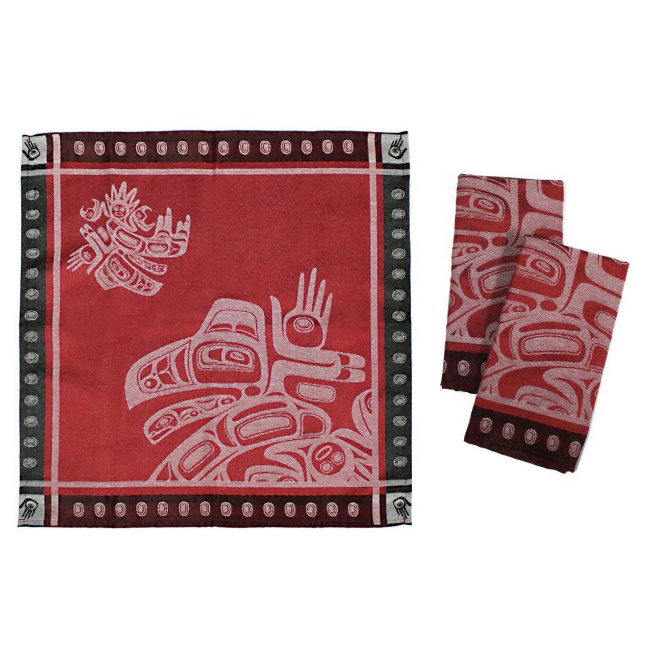 Native Northwest Cloth Napkin - Running Raven