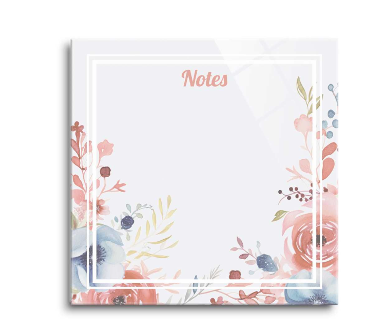 Dry Erase Note Board - Floral