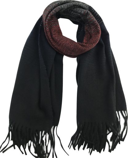 Large Ombre Scarf - Black