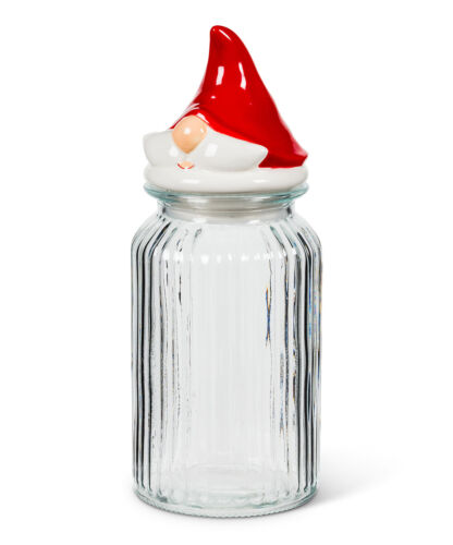 Glass Santa Claus Canister