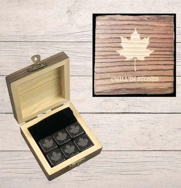 Chill'in Stones in Wood Case