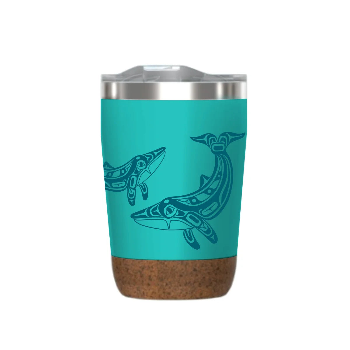 Native Northwest Cork Base Travel Mug - Humpback Whale
