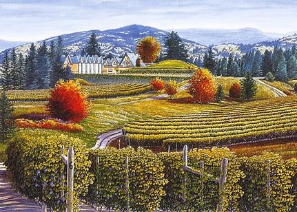Large Art Card by Mal Gagnon - In The Vineyard