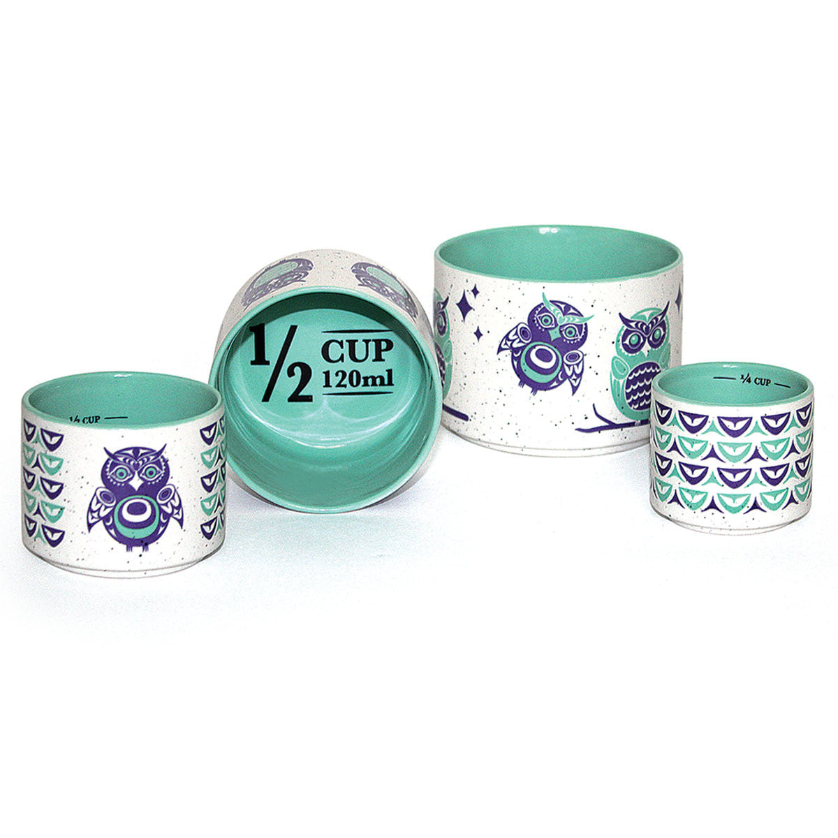Ceramic Measuring Cup Set - Owl