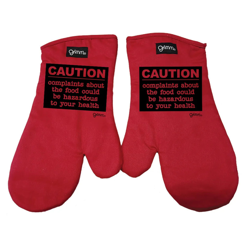 Oven Mitts - Caution...
