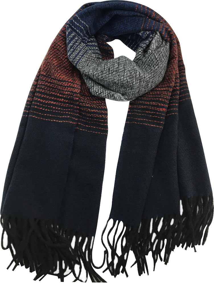 Large Ombre Scarf - Navy