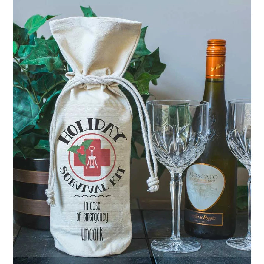 Alcohol Gift Bag - "Holiday Survival Kit"