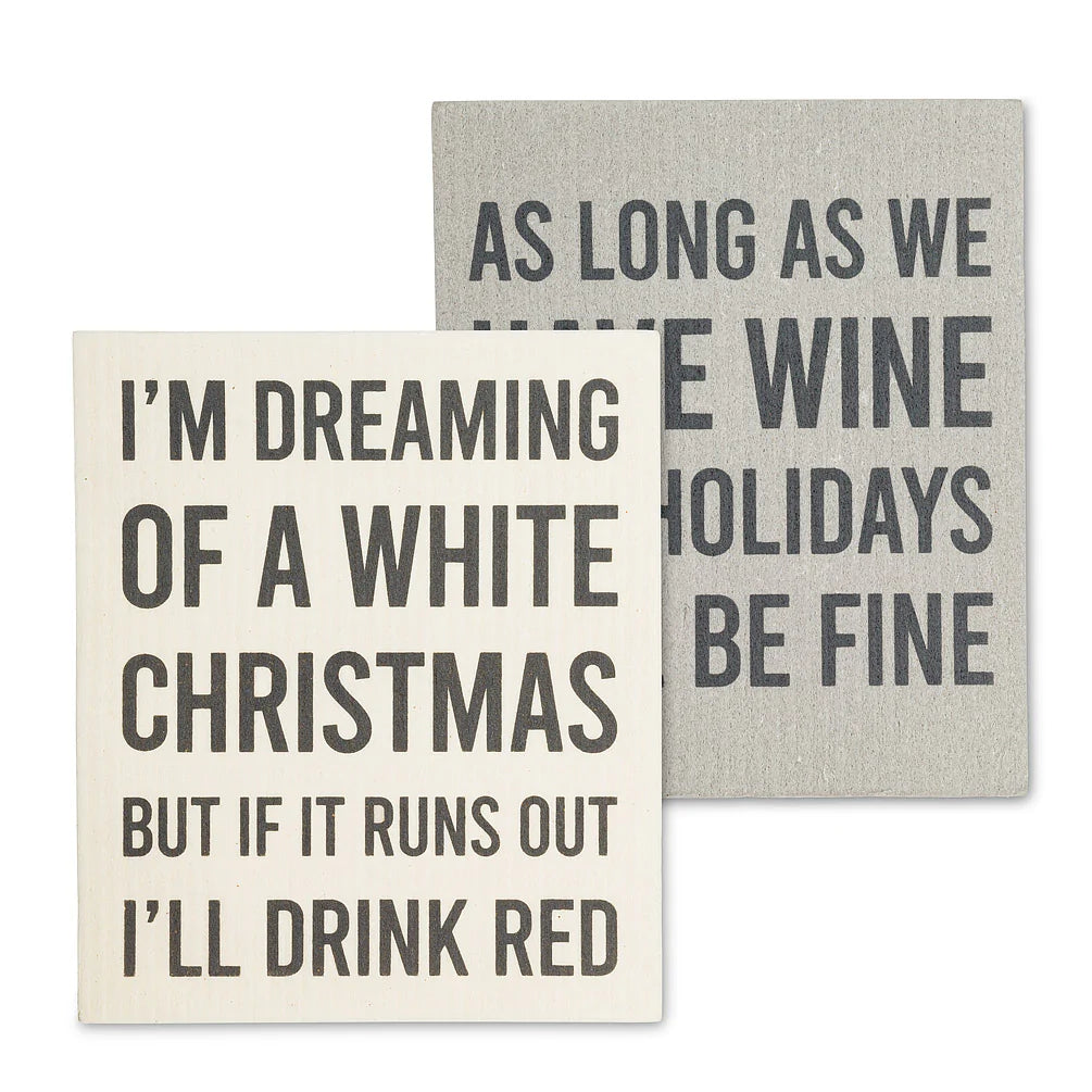 Holiday Dishcloth - I'm Dreaming Of A White Christmas