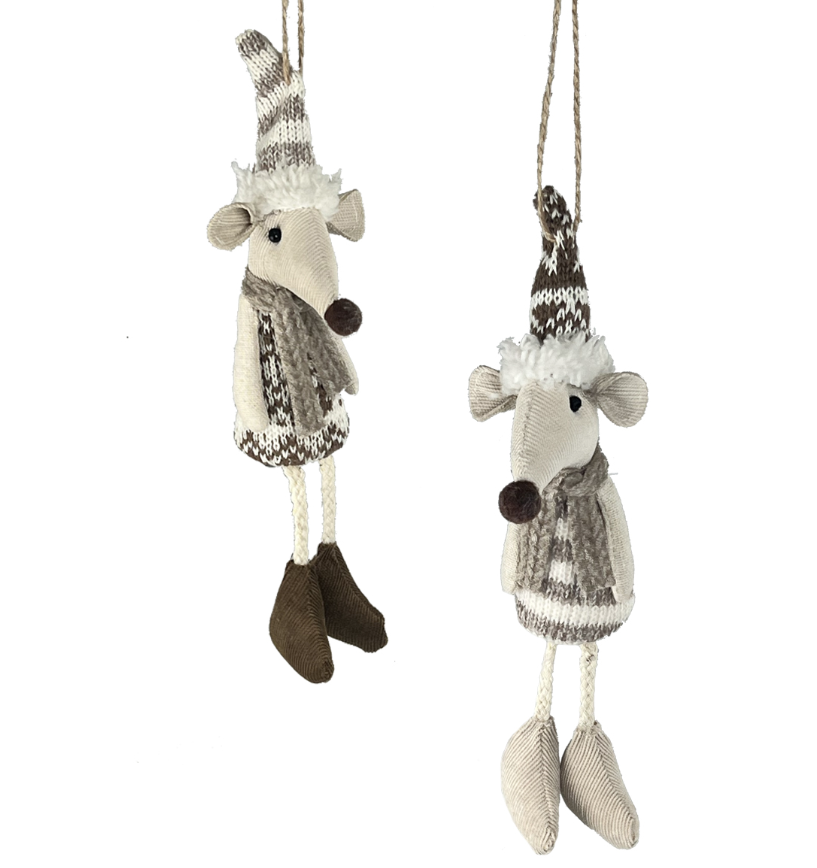 Brown or Beige Mouse Ornament