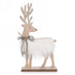 Large White Faux Fur Reindeer