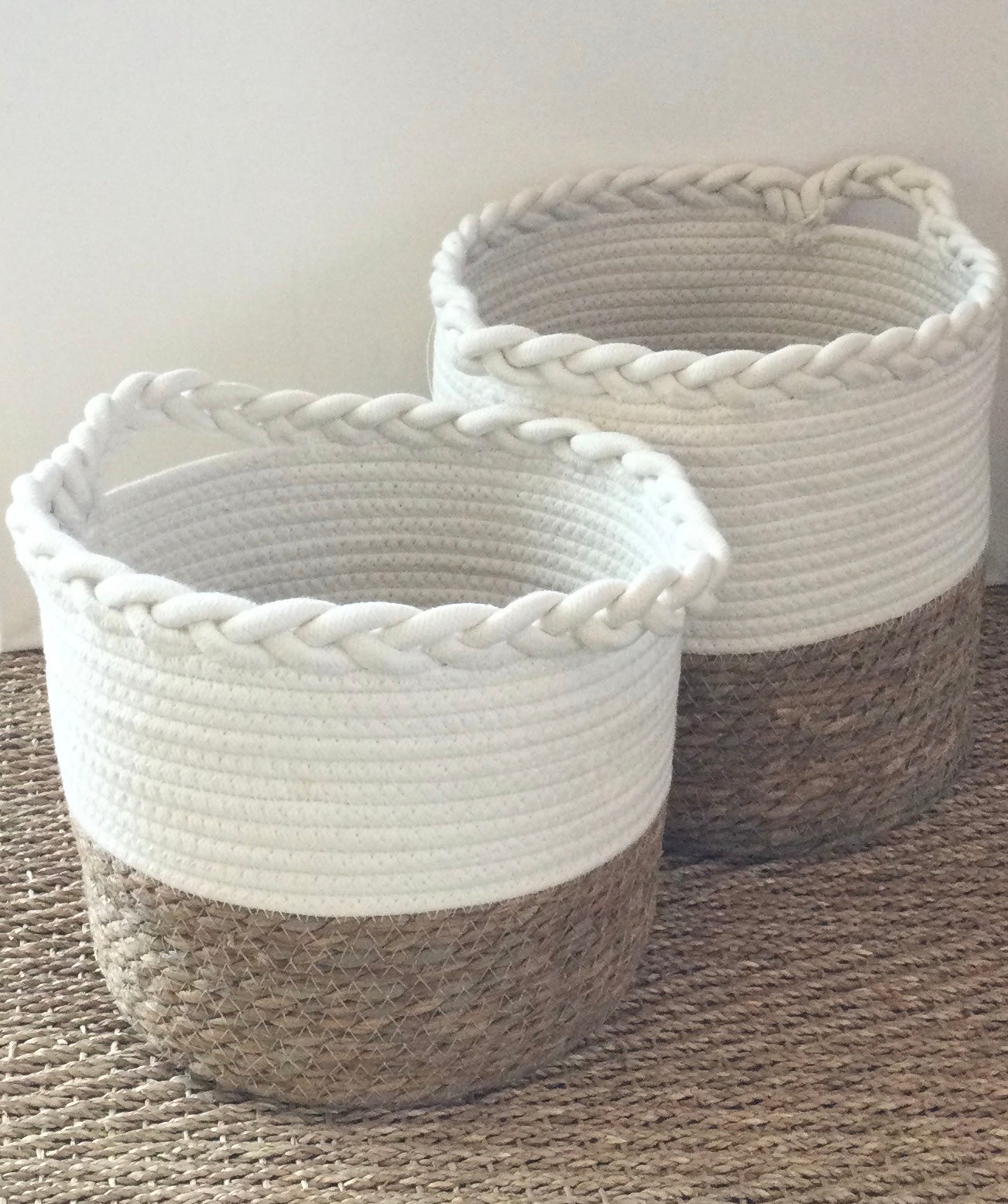 Cotton Weave Basket - Set of 2