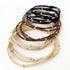 Multi-Strand Mini Hair Elastic - Beige Brown Black And Gold